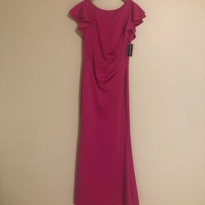 NWT Jessica Howard Pink Scuba Evening Gown
